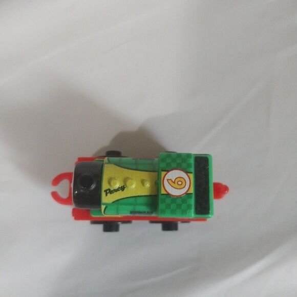 Thomas & Friends Minis Train Racing Percy 2014 Mattel Toy Green #6 - Picture 5 of 6